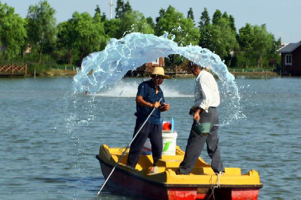 夏季水产养殖技术，每次注水深度保持在12-14厘米左右