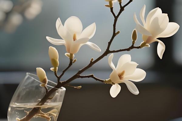 冬季玉兰枝条泡水可以开花吗，能开花