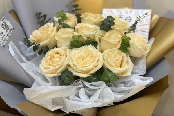 香槟玫瑰的含义，代表纯洁自然、友情友谊等意思