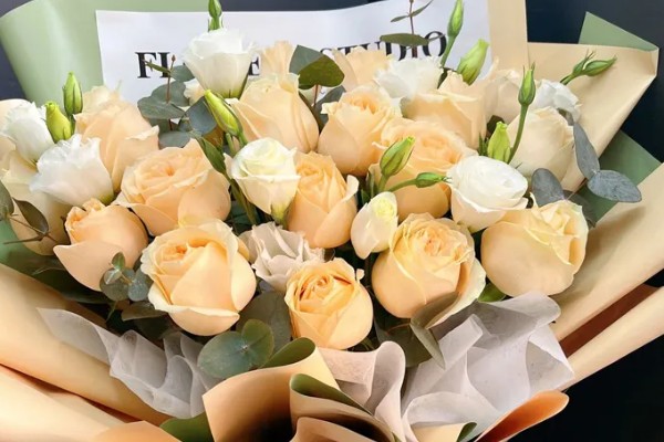 香槟玫瑰的含义，代表纯洁自然、友情友谊等意思