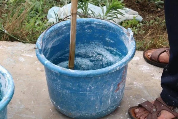 硫酸铜的灌根使用方法，一般是水溶后随水冲施