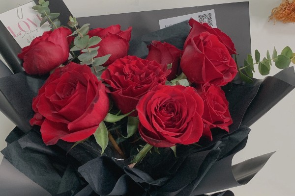 红玫瑰的花语，寓意我爱你、炽热的爱等