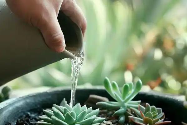 多肉植物该怎么浇水，春夏秋季节在傍晚或下午凉爽时浇水
