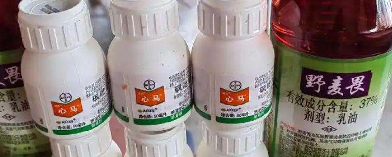 野麦畏的使用方法，适于有灌溉条件的麦区使用