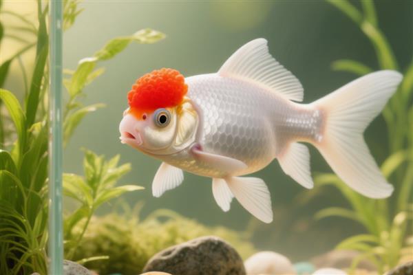 鹤顶红金鱼的简介,头部长有高耸的红色肉瘤